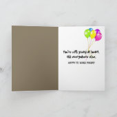 75th Birthday Humor with Basset Hound  Karte (Innenseite)