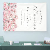 75th Birthday Party January Birth Flower Welcome Banner (Messe)