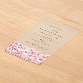 75th Birthday Pink Carnation January Birth Flower Acryleinladungen (Ablage )