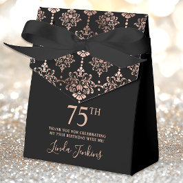 75th Birthday Rose Gold Elegant Thank You  Geschenkschachtel