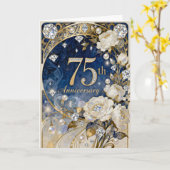 75th Diamond Fantasy Wedding Anniversary Karte (Gelbe Blume)