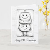 75th Wedding Anniversary Electrical Socket  Karte (Gelbe Blume)