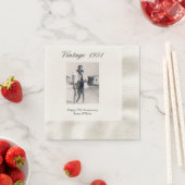 75th Wedding Anniversary Party Personalized Photo Serviette (Beispiel)