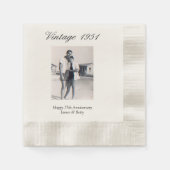 75th Wedding Anniversary Party Personalized Photo Serviette (Vorderseite)
