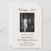 75th Wedding Anniversary Party Vow Renewal 2 Photo Einladung (Vorderseite)