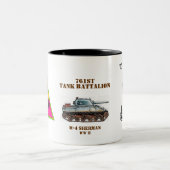 761st BEHÄLTER-BATAILLON, SCHWARZE PANTHER, WW II Zweifarbige Tasse (Mittel)