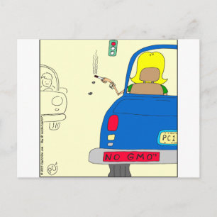 765 Keine GVO Raucherin Postkarte