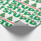 76,2 cm x 1,8 m Funny Xmas Wrapping Paper, glänzen Geschenkpapier (Ecke)