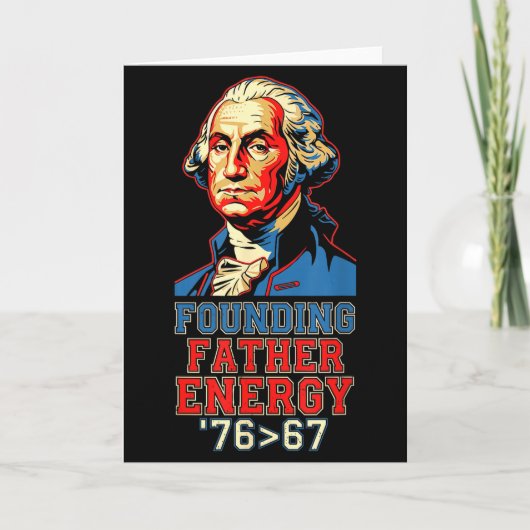 76 67 George Washington Founding Father History Fu Karte (Vorderseite)