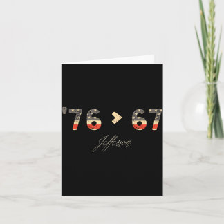 76 > 67 Jefferson Six Seven Meme Für Gen Alpha  Karte