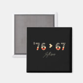 76 > 67 Jefferson Six Seven Meme für Gen Alpha Magnet (Vorderseite/Rückseite)