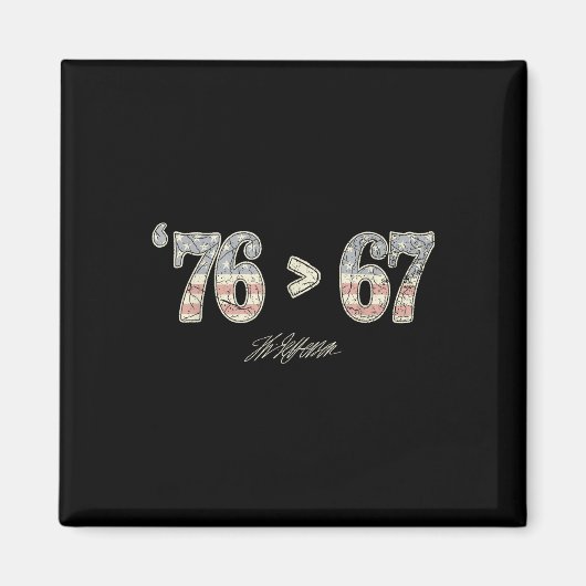 76 67 Thomas Jefferson Sechs Sieben 6 7 Meme Gen A Magnet (Vorne)