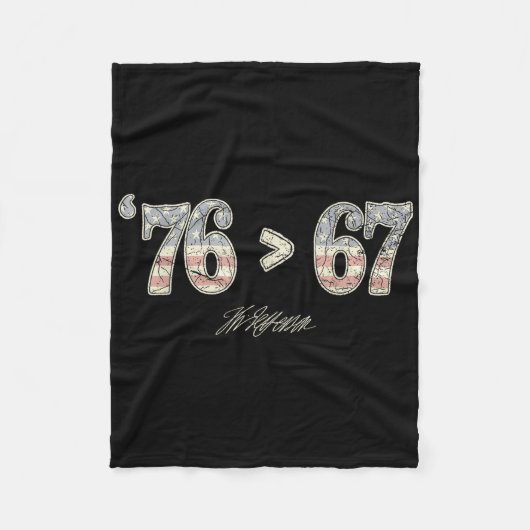 76 67 Thomas Jefferson Six Seven 6 7 Meme Gen Alph Fleecedecke (Vorderseite)