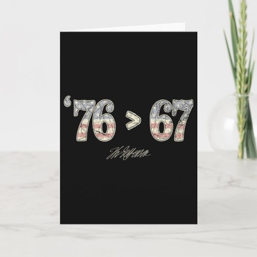 76 67 Thomas Jefferson Six Seven 6 7 Meme Gen Alph Karte (Vorderseite)