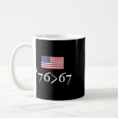 76 67 US-Flagge Sechsundsiebzig Siebenundsechzig 6 Kaffeetasse (Links)