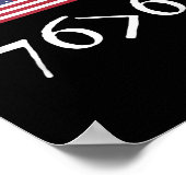 76 67 US-Flagge Sechsundsiebzig Siebenundsechzig 6 Poster (Ecke)