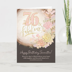 76 & Fantastisch Florales Foto Personalisierter Ge Karte