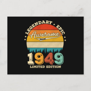 76. Geburtstag 1949 Tolles Geschenk zum 76. Geburt Postkarte