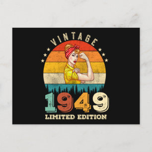 76. Geburtstag 1949 Vintage 76. Geburtstag Frauen Postkarte