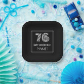 76. Geburtstag — Art Deco Inspiriert Look "76" + N Pappteller (Party)
