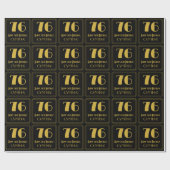 76. Geburtstag ~ Art Deco Inspiriert Look "76", Na Geschenkpapier (Flach)