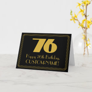 76. Geburtstag: Art Deco Inspiriert Look "76" & Na Karte