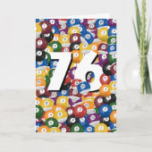 76. Geburtstag Billiard Balls Karte (Vorderseite)
