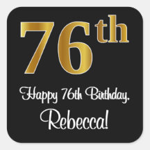 76. Geburtstag - Elegante Luxuriöse Imitate Gold L