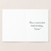 76. Geburtstag: Elegantes, Verziertes Drehbuch; In Folienkarte (Innenseite)