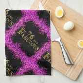 76. Geburtstag Geschirrtuch (Viertel Falte)