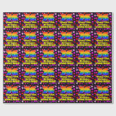 76. Geburtstag: Loving Hearts Pattern, Regenbogen Geschenkpapier (Flach)