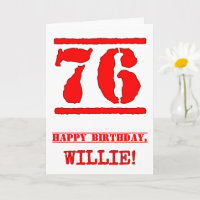 76. Geburtstag: Spaß, Red Rubber Briefmarke Inspir