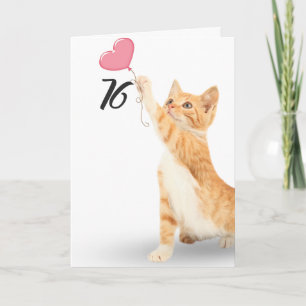 76. Geburtstag Tabby-Katze Karte