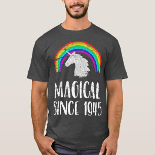 76. Geburtstag, Vintages Einhorn, Magisch seit 194 T-Shirt