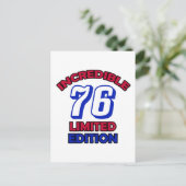 76. Geburtstags-Entwurf Postkarte (Stehend Vorderseite)