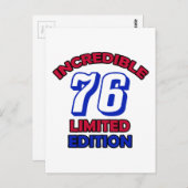 76. Geburtstags-Entwurf Postkarte (Vorne/Hinten)