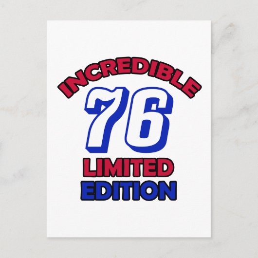 76. Geburtstags-Entwurf Postkarte (Vorderseite)