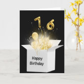 76. Geburtstagsballons in weißer Box Karte (Gelbe Blume)