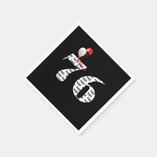 76. Geburtstagsballons Serviette (Ecke)