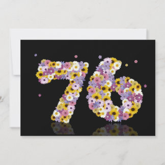 76. Geburtstagsfeier mit Blumenbriefen Einladung