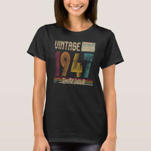 76. Geburtstagsgeschenke Cassette Vintag 1947 Limi T-Shirt