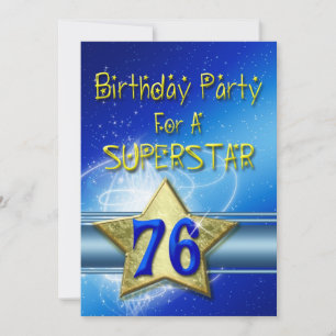 76. Geburtstagsparty Einladung für einen Superstar