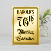 76. Geburtstagsparty — Elegantes Script + Individu Folieneinladung (Stehend vorne)