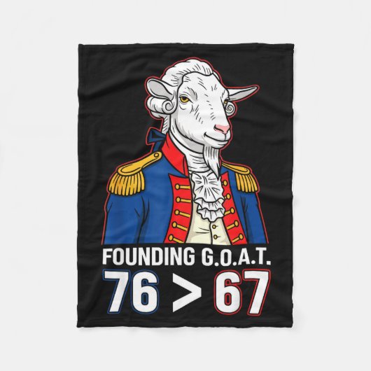 76 Greater Than 67 George Washington History Fun M Fleecedecke (Vorderseite)