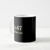 76 Größer Als 67 George Washington Geschichte Spaß Kaffeetasse (Vorderseite Links)