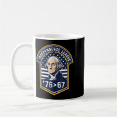 76 Größer als 67 George Washington Geschichts-Spaß Kaffeetasse (Links)