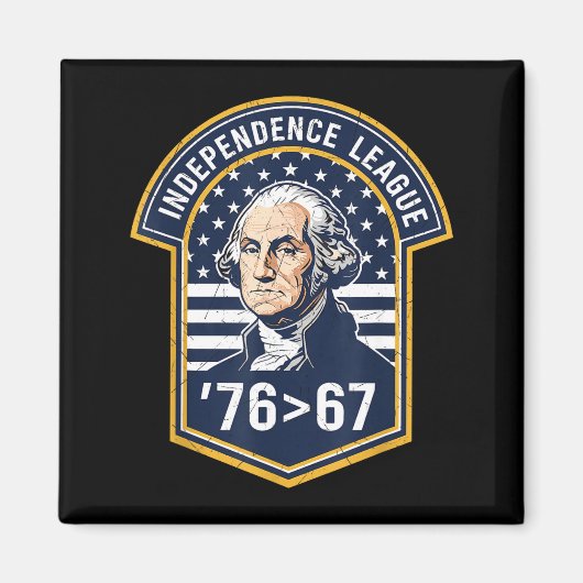 76 Größer als 67 George Washington History Fun M Magnet (Vorne)