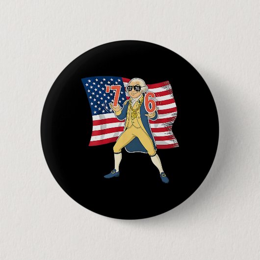 76 Größer als 67 Lustiges Meme Thomas Jefferson US Button (Vorderseite)