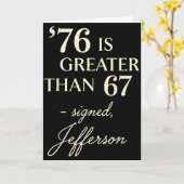 76 Größer Als 67 Thomas Jefferson Geschichte Spaß  Karte (Gelbe Blume)