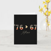 76 > 67 Jefferson Six Seven Meme For Gen Alpha Karte (Gelbe Blume)